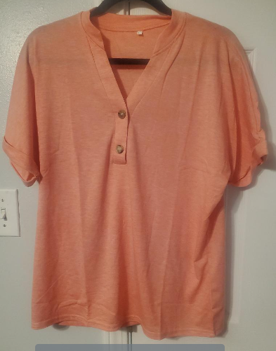 SWEET SUMMER CORAL V NECK