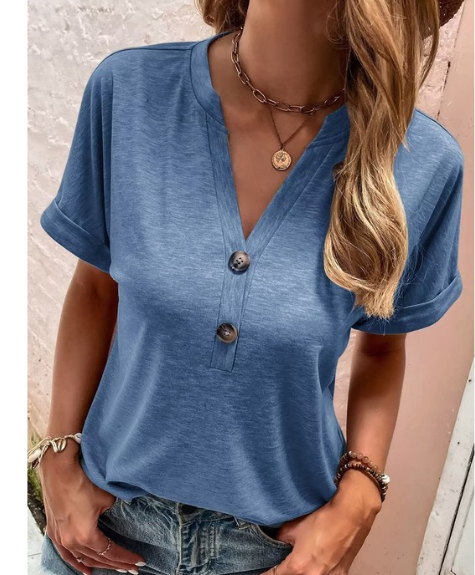 Sweet Summer Blue V neck