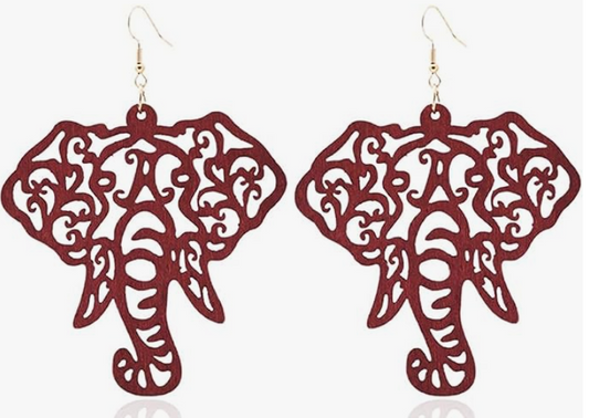 Roll Tide Elephant earrings