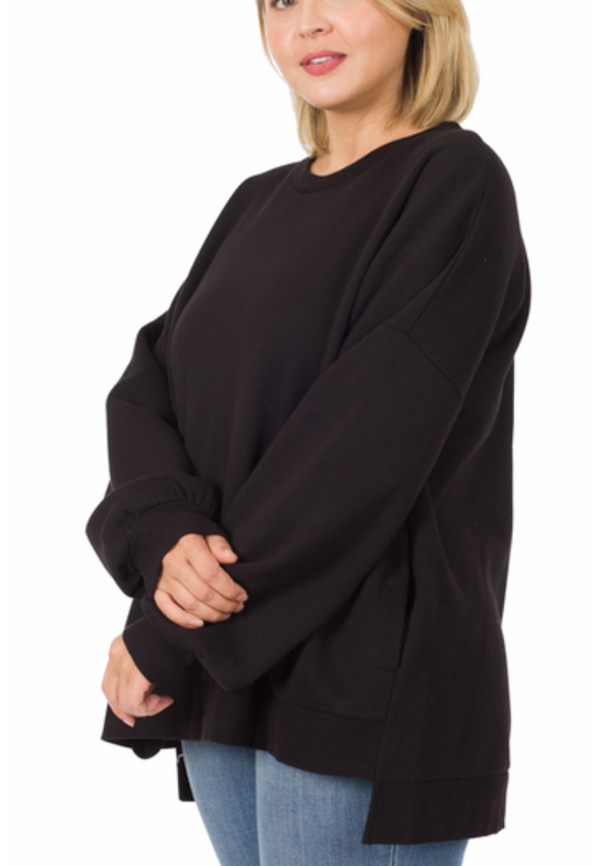 Cozy and warm Sweat shirt Black